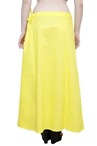 Pistaa's Combo of Women's Cotton Lemon Yellow, Sky Blue and Yellow Color Best Indian Inskirt Saree Petticoats-thumb2