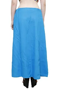 Pistaa combo of Women's Cotton Turquoise Blue, Deep Maroon, Black and Off White Color Best Readymade Comfort Inskirt Saree petticoats-thumb2