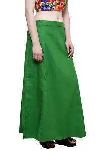 Pistaa Women's Cotton Pak Green Colour Best Inskirt Saree petticoats-thumb2
