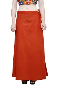 Pistaa combo of Women's Cotton Mango, Coca Cola and Light Rama Color Best Indian Inskirt Saree petticoats-thumb1