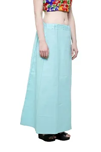 Pistaa Women's Cotton Sky Blue Colour Best Ethinic Solid Inskirt Saree petticoats-thumb2