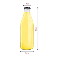 Multi Purpose Transparent Glass Bottle 1000 ml Pack of 2-thumb1