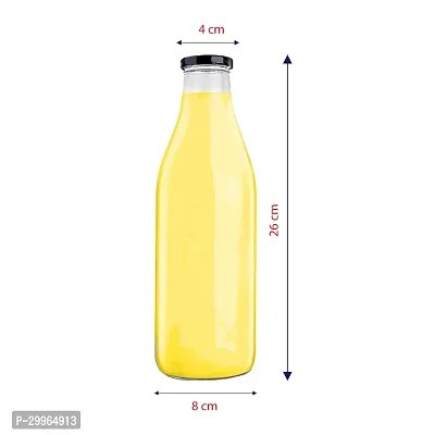 Multi Purpose Transparent Glass Bottle 1000 ml Pack of 2-thumb2