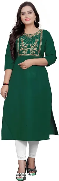 A-Line Multicoloured  Cotton Blend Kurta For Women-thumb0