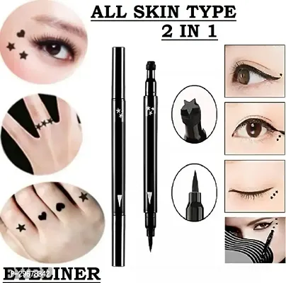 Eyeliner Stamp Wing-Liner, Dual-Ended Eyeliner Stamp, Waterproof Long Lasting (2 In 1 Eye Kit)-thumb0