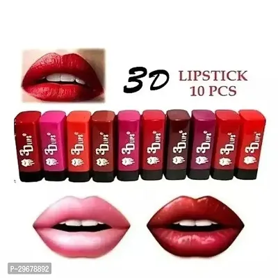 Professional Beauty Color Sensational Pocket Mini Lipsticks Set - 10Pcs- Matte Finish Combo