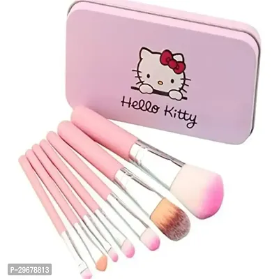 Soft Bristle Makeup Mini Brush Kit- Pink, 7 Pieces-thumb0