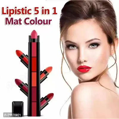 Fab 5 5-In-1 Lipstick 7.5Gm - Five Shades In One - Long Lasting, Matte Finish-thumb0