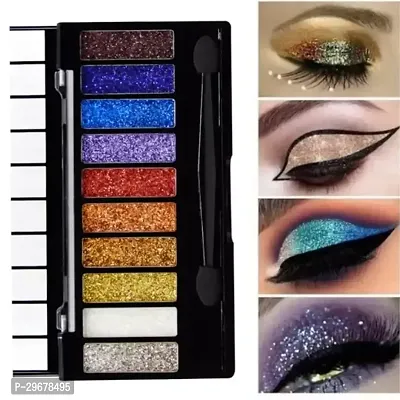 Glitter Eyeshadow Palette, 10 Colors Sparkle Shimmer-thumb0