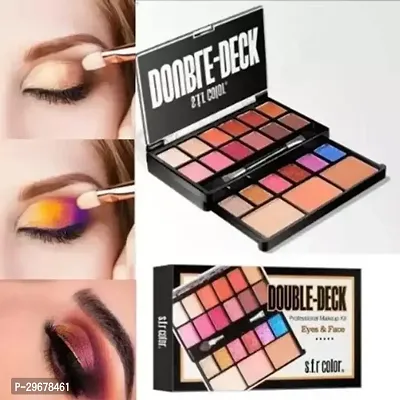 Double Deck 18 Color Matte And Shine Eyeshadow Palette-thumb0