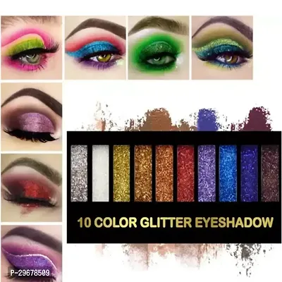 Glitter Eyeshadow Palette, 10 Colors Sparkle Shimmer-thumb0