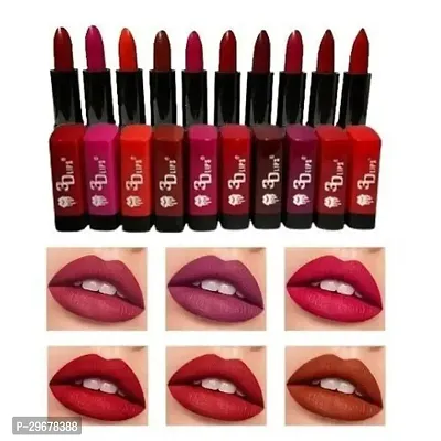 Professional Beauty Color Sensational Pocket Mini Lipsticks Set - 10Pcs Long Lasting, Waterproof Matte Finish Lipstick Combo.