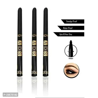 Asd 12Pc-Set Black Kajal Pencil Waterproof Long Lasting For Women And Girls Kajal Liner Combo Waterproof Smudge Proof-thumb0