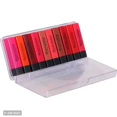 Professional Beauty Color Sensational Pocket Mini Lipsticks Set - 10Pcs Long Lasting, Waterproof Matte Finish Lipstick Combo.