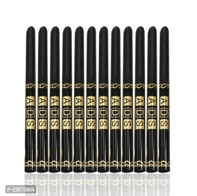 Asd 12Pc-Set Black Kajal Pencil Waterproof Long Lasting For Women And Girls Kajal Liner Combo Waterproof Smudge Proof-thumb0