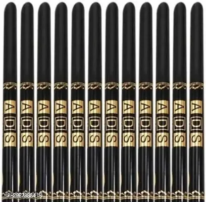 Asd 12Pc-Set Black Kajal Pencil Waterproof Long Lasting For Women Girls - Smudge-Proof Kajal Liner Combo-thumb0