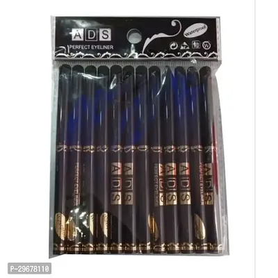 Asd 12Pc-Set Black Kajal Pencil Waterproof Long Lasting For Women And Girls Kajal Liner Combo Waterproof Smudge Proof-thumb0