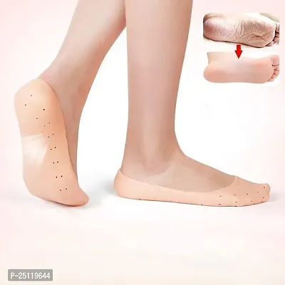 Silicone Socks For Crack Heels | Anti Crack Heel Moisturising Socks | Full Length |-thumb3