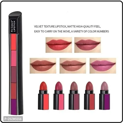 Fab 5 5-in-1 Lipstick 7.5gm| Five Shades In One| Long Lasting, Matte Finish| Non Drying Formula with Intense Color Payoff| Compact  Easy to Use-thumb0