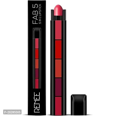 Fab 5 5-in-1 Lipstick 7.5gm| Five Shades In One| Long Lasting, Matte Finish| Non Drying Formula with Intense Color Payoff| Compact  Easy to Use-thumb0