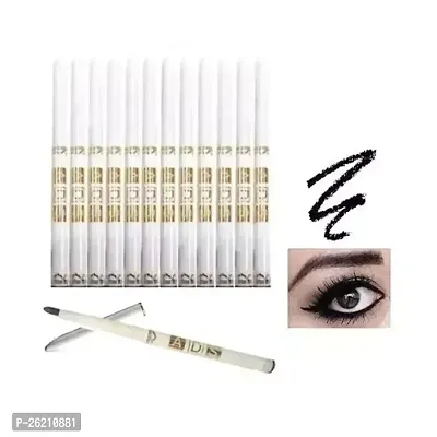 ASD Eye Care Kajal With Sketch Pen Eye Liner,Black, Set Of 12,Matte Finish