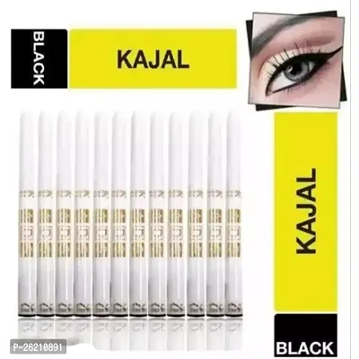 ASD Eye Care Kajal With Sketch Pen Eye Liner,Black, Set Of 12,Matte Finish-thumb0