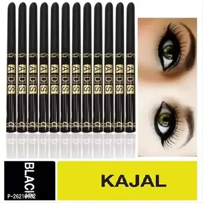 ASD 12pc-Set Black Kajal Pencil Waterproof long lasting For Women And Girls kajal Liner Combo waterproof smudge proof