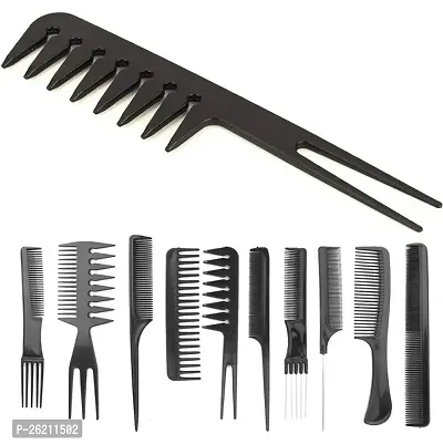 10PCS Hair Stylists Professional Styling Comb Set Variety Pack Great for All Hair Types  Styles-thumb0