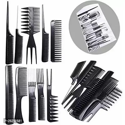 10PCS Hair Stylists Professional Styling Comb Set Variety Pack Great for All Hair Types  Styles-thumb0