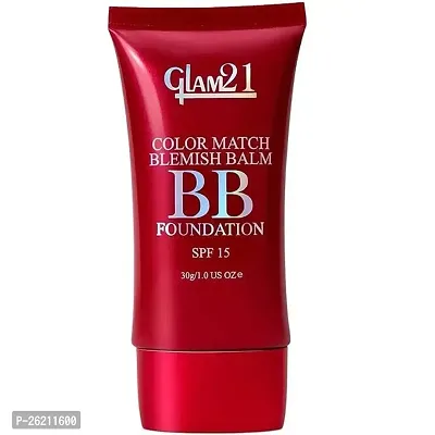 G 21 Color Match BB Foundation SPF15 I Dual Purpose of Foundation  Sunscreen Blemish-free Glow | Non-cakey Daily Use | Non-greasy  Lightweight | Long-lasting Radiant Makeover| 30gm - 04 Medium Beige