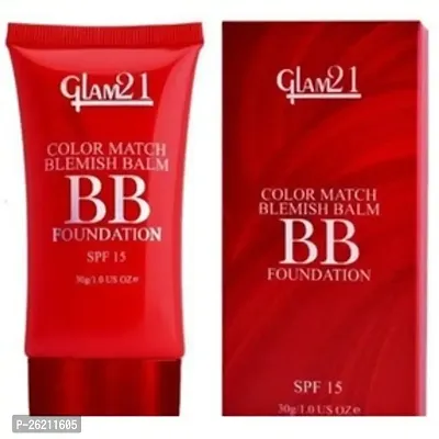 G 21 Color Match BB Foundation SPF15 I Dual Purpose of Foundation  Sunscreen Blemish-free Glow | Non-cakey Daily Use | Non-greasy  Lightweight | Long-lasting Radiant Makeover| 30gm - 04 Medium Beige