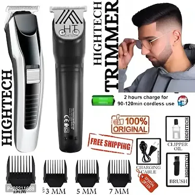 AT-538 echargeable Hair Beard Trimmer for Men Trendy Styler HTC Trimmer Stainless Steel Sharp Blade Beard Shaver-thumb0