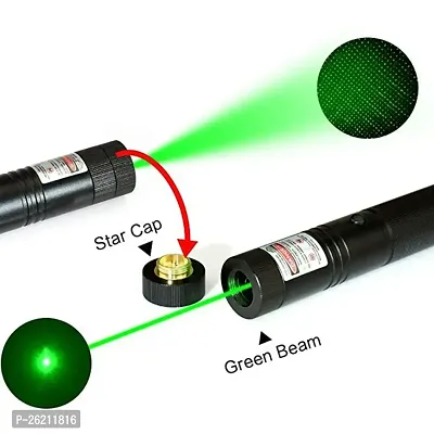 Laser Light Green High Power Laser Presentations Pointers with Star Cap Adjustable Focus Flashlight Long Range Strong Laser Pen for Teaching Outdoor  Astronomy