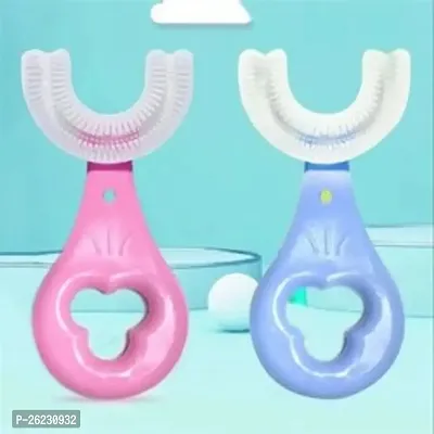 U Shaped Toothbrush for Kids, Food Grade Soft Silic