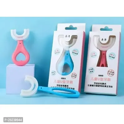 U Shaped Toothbrush for Kids, Food Grade Soft Silic