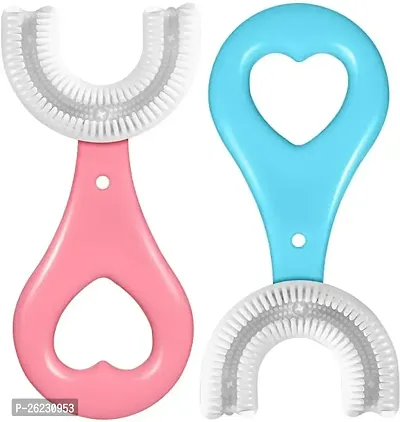 U Shaped Toothbrush for Kids, Pack of 1-Assorted-thumb0