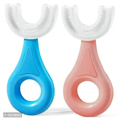 U Shaped Toothbrush for Kids, Pack of 1-Assorted