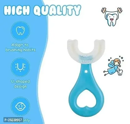 U Shaped Toothbrush for Kids, Pack of 1-Assorted-thumb0