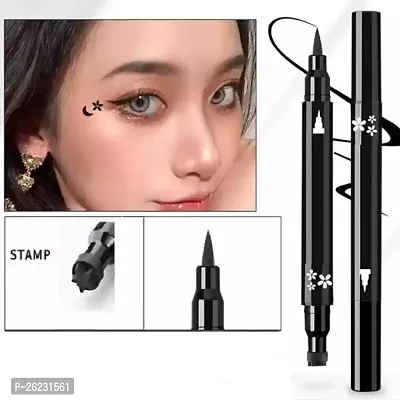 Eyeliner Stamp Wing-liner, Dual-ended Eyeliner Stamp, Waterproof Long Lasting(2 in 1 Eye Kit)