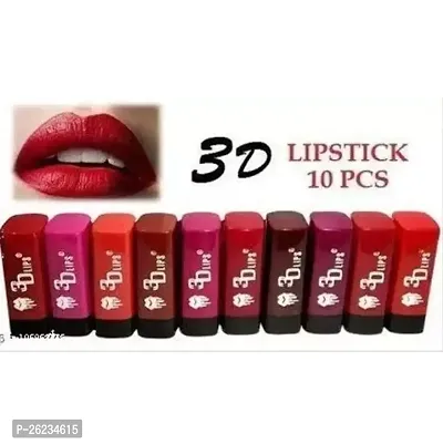 Professional Beauty Color Sensational Pocket Mini Lipsticks Set - 10Pcs Long Lasting, Waterproof Matte Finish Lipstick Combo.