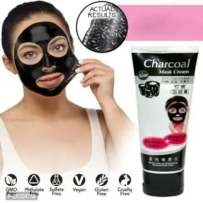 Charcoal Peel Off Mask for Men  Women | Removes Blackheads and Whiteheads | Active Cooling Effect | Deep Skin Purifying Cleansing (pack of 2)