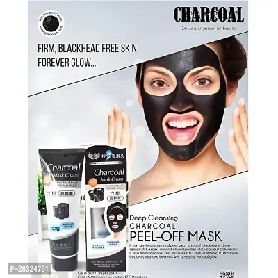 Charcoal Peel Off Mask for Men  Women | Removes Blackheads and Whiteheads | Active Cooling Effect | Deep Skin Purifying Cleansing (pack of 2)-thumb0