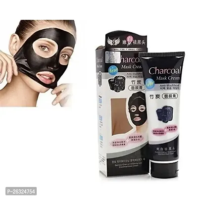 Charcoal Peel Off Mask for Men  Women | Removes Blackheads and Whiteheads | Active Cooling Effect | Deep Skin Purifying Cleansing (pack of 2)-thumb0