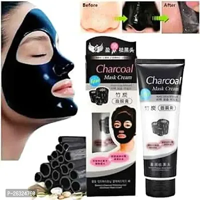 Charcoal Peel Off Mask for Men  Women | Removes Blackheads and Whiteheads | Active Cooling Effect | Deep Skin Purifying Cleansing (pack of 2)-thumb0