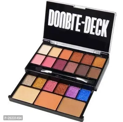 Double deck 18 color matte and shine eyeshadow palette