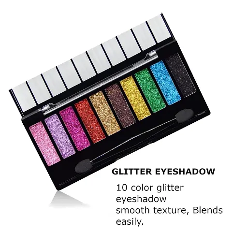 MISS ADS 10 COLOURS GLITTER EYESHADOW FOR PARTY MAKEUP