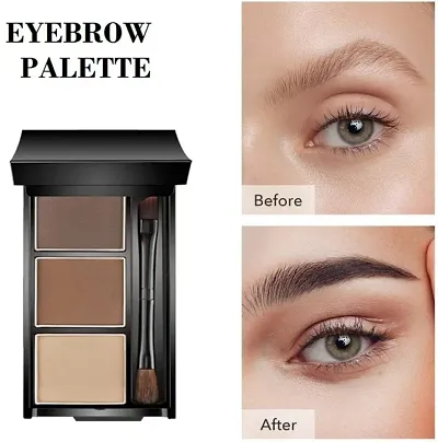 Wiffy 3 SHADES IN ONE PALETTE EYE BROW ENHANCER PALETTE WITH BRUSH 8 g??(MULTI SHADES)