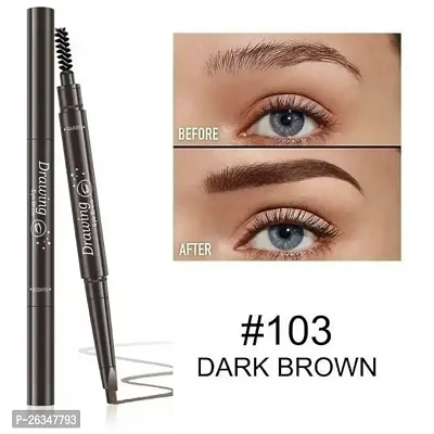 EyeBrow Pencil | Brown EyeBrow Pencil | Smudge Proof, Water Resistant | Vegan, Intense Look Smooth Application | Vitamin E And Argon Oil Formula Stimulates Hair Growth | Long Lasting| Built in spoolie-thumb0