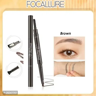 EyeBrow Pencil | Brown EyeBrow Pencil | Smudge Proof, Water Resistant | Vegan, Intense Look Smooth Application | Vitamin E And Argon Oil Formula Stimulates Hair Growth | Long Lasting| Built in spoolie-thumb0