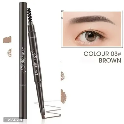 EyeBrow Pencil | Brown EyeBrow Pencil | Smudge Proof, Water Resistant | Vegan, Intense Look Smooth Application | Vitamin E And Argon Oil Formula Stimulates Hair Growth | Long Lasting| Built in spoolie